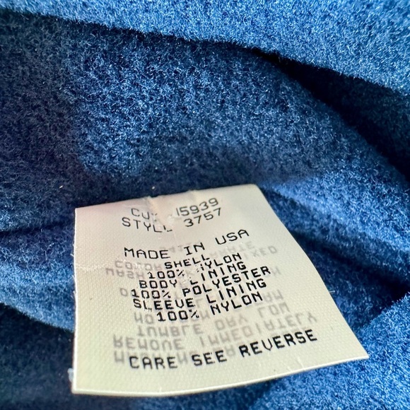 RARE Pennzoil Teal Polar Fleese Bomber Jacket with Navy Accents. Men’s XL - Picture 10 of 11